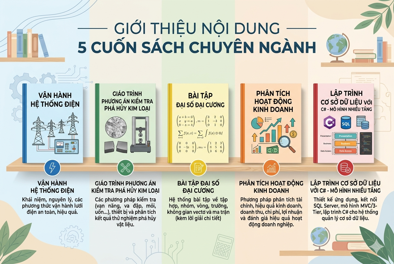 Giới thiệu 5 cuốn sách chuyên ngành Kỹ thuật, Kinh tế và CNTT
