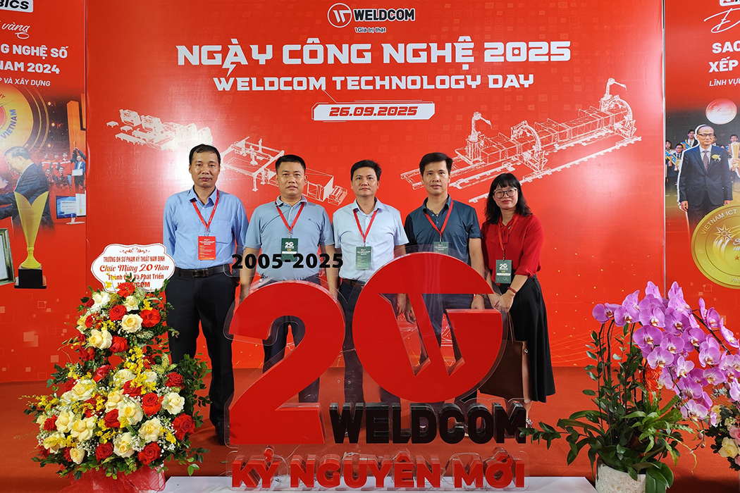 Trường Đại học Sư phạm Kỹ thuật Nam Định tham dự Lễ kỷ niệm 20 năm thành lập Công ty Cổ phần Công nghệ WELDCOM