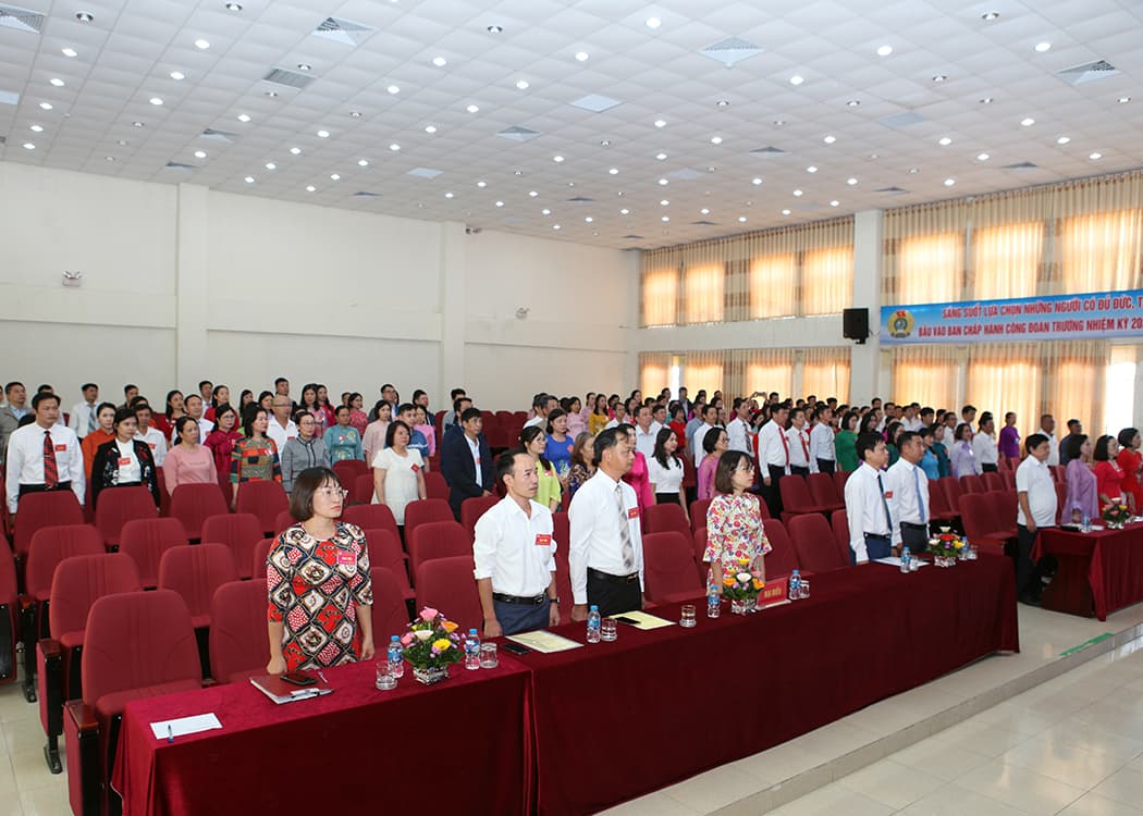 Toàn cảnh Đại hội Công đoàn Trường Đại học Sư phạm Kỹ thuật Nam Định lần thứ XX, nhiệm kỳ 2025-2030