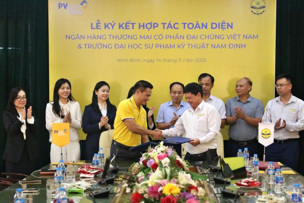 Lễ Ký kết Hợp tác giữa Trường Đại học Sư phạm Kỹ thuật Nam Định và Ngân hàng TMCP Đại Chúng Việt Nam (PVcomBank)