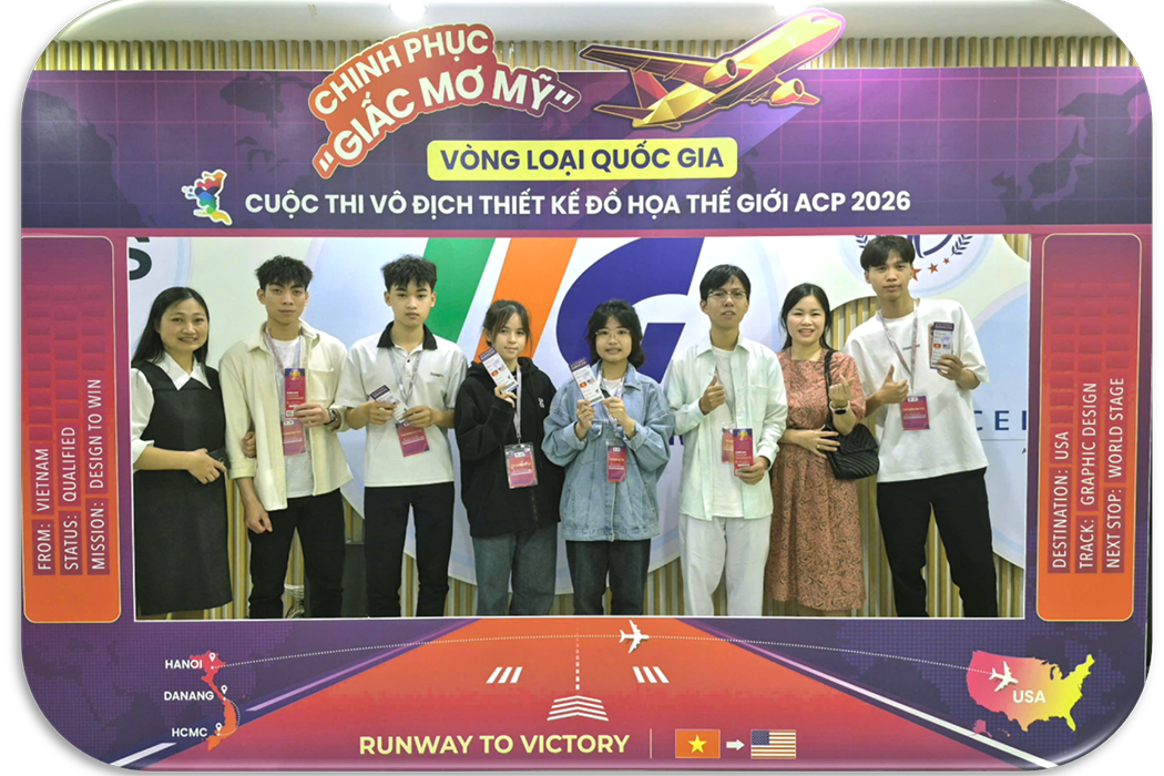 Sinh viên khoa công nghệ thông tin tham gia cuộc thi Vô địch thiết kế đồ họa thế giới – ACP WORLD CHAMPIONSHIP 2026