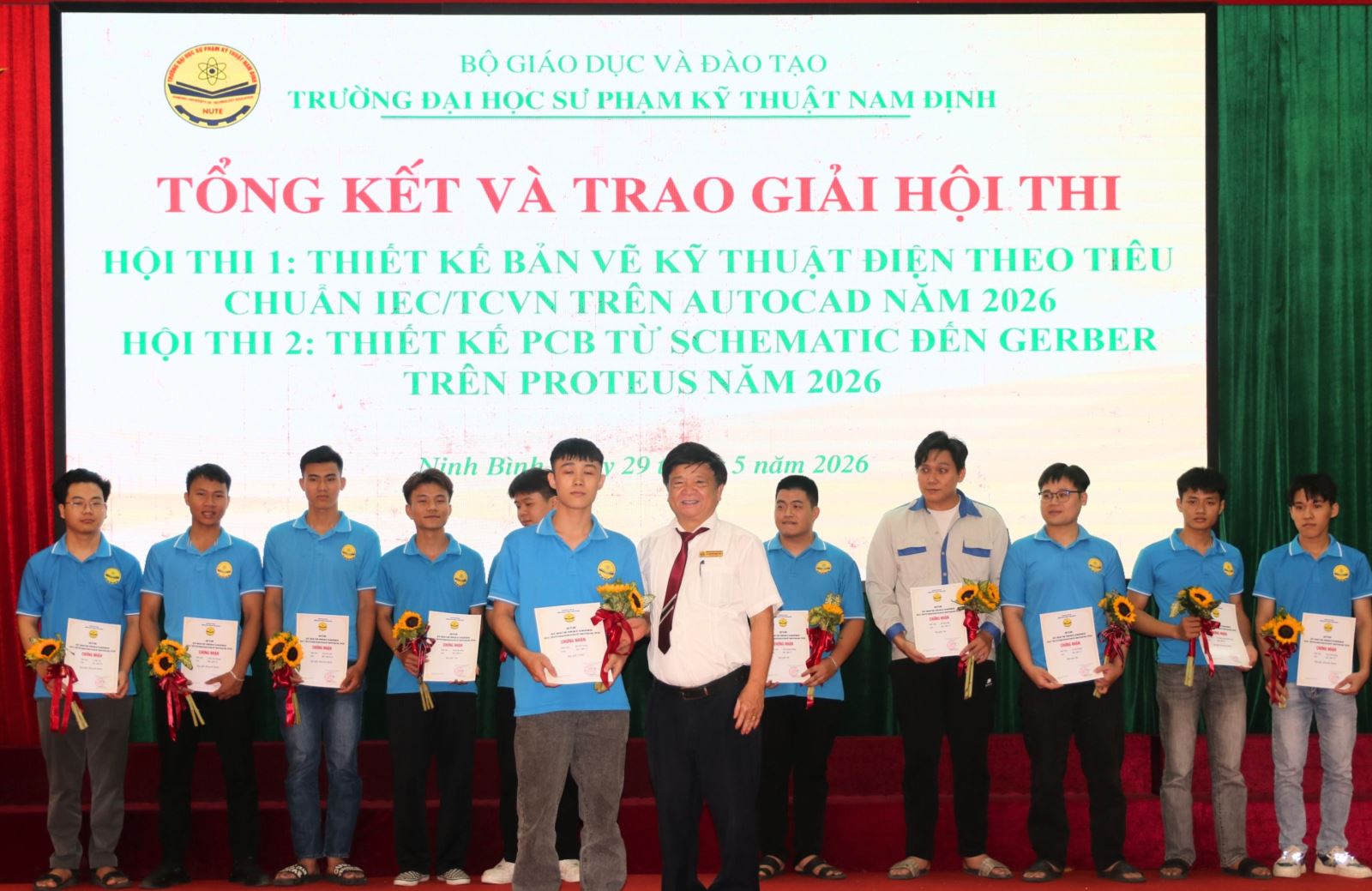Lễ trao giải hội thi SPDC 2026 tại Đại học SPKT Nam Định