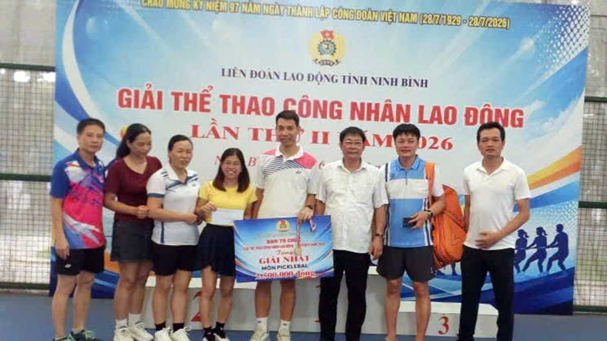 Giải thể thao CNLĐ Ninh Bình 2026: ĐH SPKT Nam Định đạt thành tích cao