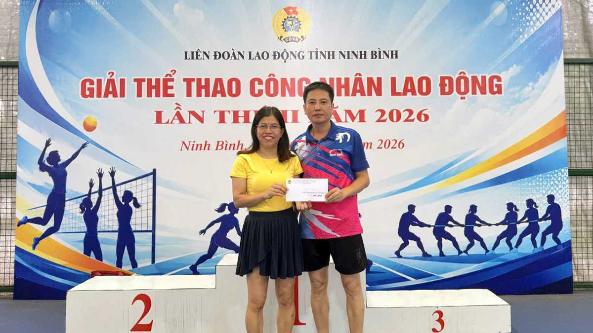 Giải thể thao CNLĐ Ninh Bình 2026: ĐH SPKT Nam Định đạt thành tích cao