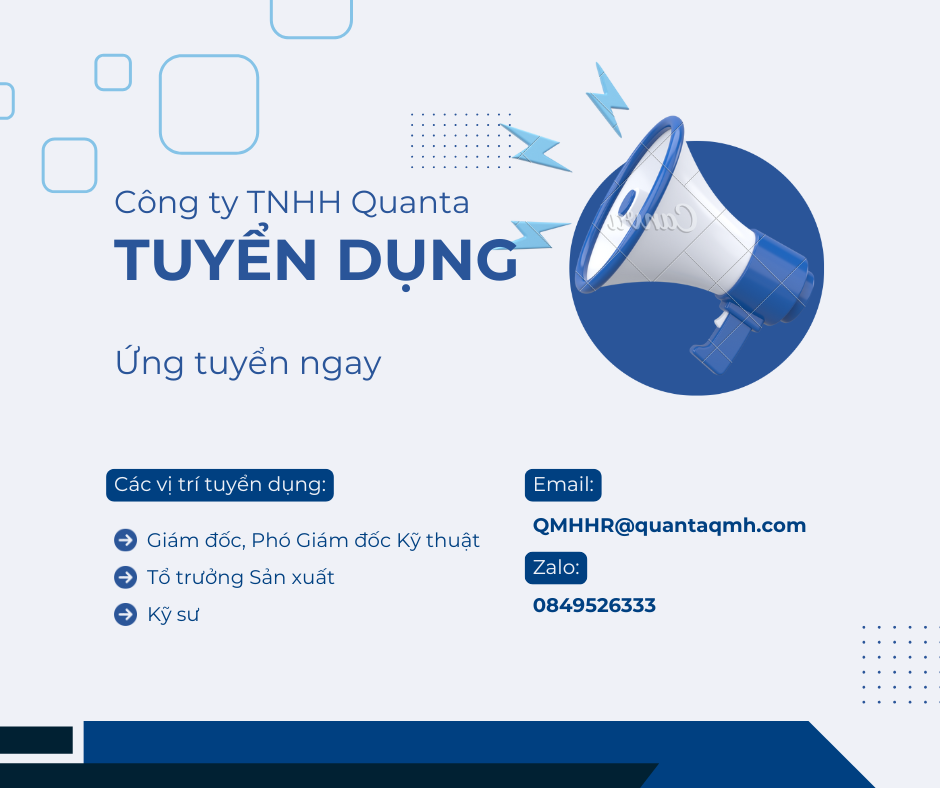 Tuyển dụng Quanta QMH: Cơ hội việc làm hấp dẫn cho sinh viên và cựu sinh viên NUTE